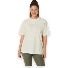 Asics 2032C843  Logo Tee Krem Kadın T-Shirt