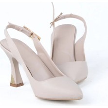 Ayakkabımood cc 8 cm Arka Açık Kadın Stiletto Ayakkabı