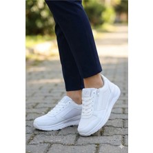 Fort 0605 Sea Rahat Fermuarlı Bağçıklı Kalın Taban Kadın Spor Ayakkabı