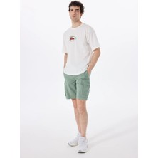 Discovery Expedition D5SM-SHT3820 Açık Haki Normal Bel Relaxed Düz Erkek Şort