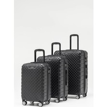 Wander Bag Kapitone 3’lü Valiz Seti Küçük (Kabin) Orta Büyük Boy Bavul 360° Döner Teker