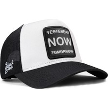BlackBörk Yesterday Now Tomorrow Siyah-Beyaz Trucker Şapka