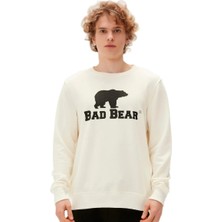 Bad Bear Logo Crewneck Sweatshirt Ekru
