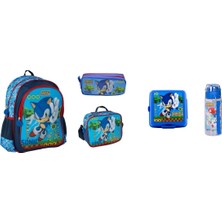 Sonic Okul Çantası ,beslenme Çantası , Kalemlik,beslenme Kabı ve Matara