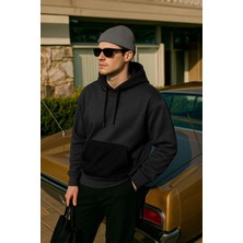Markapia Man Erkek Kapüşonlu Cepli Antrasit Sweatshirt