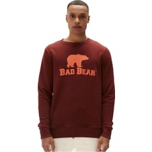 Bad Bear Logo Crewneck Sweatshirt Kahve