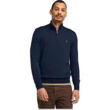 Timberland TB0A2BMX Williams River Cotton Yd 1/4 Zip Sweater Lacivert Erkek Sweatshirt