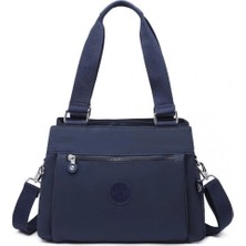 Smart Bags Krinkıl Kumaş Kadın Çantası  1125 Lacivert
