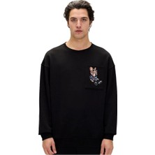 Bad Bear 24.02.12.015 Javed Crewneck Sweatshirt Siyah