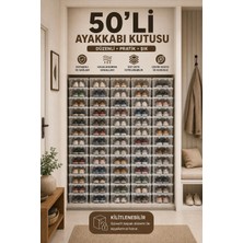 Şeffaf Ayakkabı Saklama Kutusu 50'li | Istiflenebilir Ayakkabı Organizer