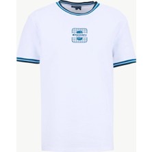 Discovery Expedition D6SM-TST3752 Beyaz Bisiklet Yaka Relaxed Düz Erkek T-Shirt
