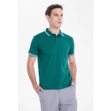 Discovery Expedition D6SM-TST3721 Yeşil Erkek Polo T-Shirt