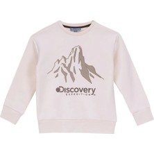 Discovery Expedition Baskılı Erkek Çocuk Krem Sweatshırt D5WB-SWT3050