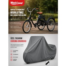 WestCover Su Geçirmez Sepetli 3 Tekerlekli Bisiklet Brandası Toz Yağmur Güneş Korumalı