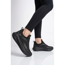 Walkway Siyah-Koyu Gri Hafızalı Taban Hafif Esnek Unisex Spor Ayakkabı Eclipse G
