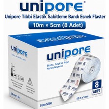 Unipore Tıbbi Elastik Sabitleme Bandı Esnek Flaster 10M × 5cm (8 Adet)