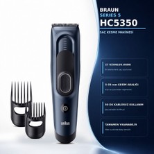 Braun Series 5 HC5350, Erkekler Için 17 Uzunluk Ayarına Sahip Saç Kesme Makinesi