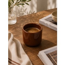 Beige & Stone Kahverengi Seramik Kupa 175 ml Minimal Kahve Kupası Çay Fincanı Espresso ve Türk Kahvesi Bardağı