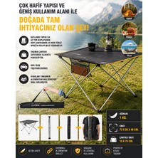 Pozart Katlanır Ultralıght Hafif (1kğ) Pratik Lüks Kamp Masası Taşıma Çantalı 73X55X46
