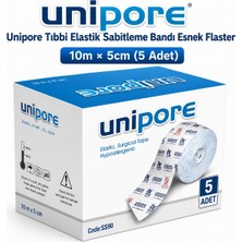 Unipore Tıbbi Elastik Sabitleme Bandı Esnek Flaster 10M×5CM (5 Adet)
