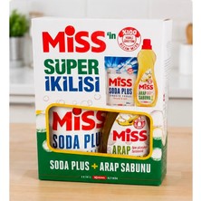 Miss Süper Ikilisi Soda Plus 500 gr + Arap Sabunu 1000 ml Çok Amaçlı Temizlik Seti