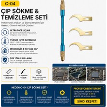 Piyatech C-04 Cep Telefonu Anakart Işlemci Çip Sökme ve Yapıştırıcı Temizleme Bıçağı Seti 4 Parça
