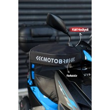 Motobros Motosiklet Elcik Rüzgarlık Motor Elcik Koruma Universal Scooter Kürklü Su Geçirmez Kılıf Hediye