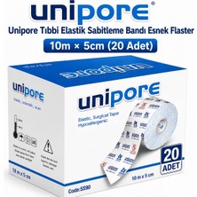Unipore Tıbbi Elastik Sabitleme Bandı Esnek Flaster 10M × 5cm (20 Adet)