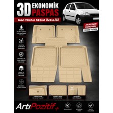 Pozart Üniversal 3D Havuzlu Oto Paspas Bej Renk
