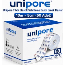 Unipore Tıbbi Elastik Sabitleme Bandı Esnek Flaster 10M × 5cm (50 Adet)