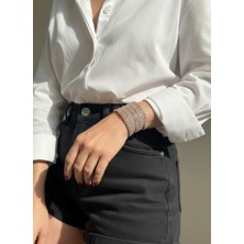 Valmont Accessories Gold Çok Taşlı Kadın Bileklik, Davet ve Gece Kombin