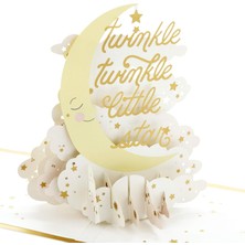Belirtilmemiş Hallmark Signature Paper Wonder Pop Up Baby Shower Kartı (Kırışık Işıltılı)