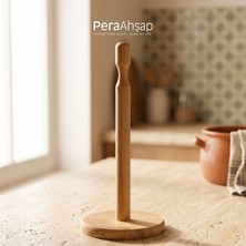 Pera Wooden Roll Kayın Ahşap Kağıt Havluluk Peçetelik Standı