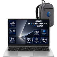 Asus Expertbook P1 P1503CVA Intel Core 7-240H 96 GB Ddr5 2 Tb SSD 15,6'' Full Hd Windows 11 Pro Dizüstü Bilgisayar P1503CVA-C716512G0DRNP35
