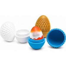 Yapı3D 3'lü Dekoratif Yumurta Saklama Kutusu Seti – Mavi, Sarı ve Beyaz Renkli Tasarım