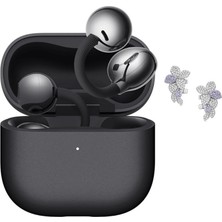 Huawei Freeclip2 Siyah Bluetooth Kulaklık, Çiçek Charm Hediyeli
