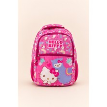 Hello Kitty Lisanslı Kız Çocuk 3'lü Okul Çanta Seti Ilkokul Sırt Çantası Beslenme Çantası Kalemlik Pembe