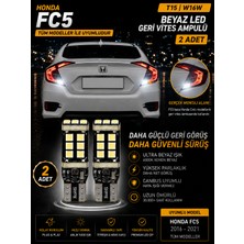 Duolight Honda Civic Fc5 (2016-2021) Uyumlu T15 W16W Beyaz LED Geri Vites Ampulü Canbus 2 Adet