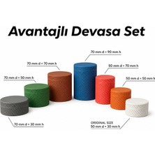 Yapı3D Avantajlı 7'li Kapaklı Saklama Kutusu Seti Organizer Takı Kutusu Hobi Malzeme Kutusu Masaüstü