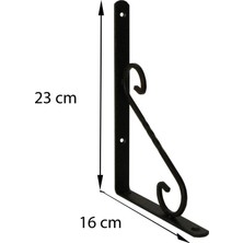 Mey Ithalat® Ferforje Raf Altı No:3 Siyah