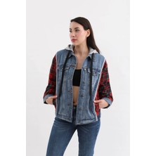 Banny Jeans Kadın Kapüşonlu Jean Ceket