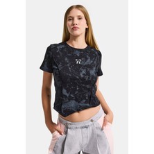 It's Basic Kadın Siyah W5 Özel Kumaş Elastan Crop Top