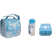 Wiggle Cinnamoroll Desenli Mavi Beslenme Çantası Seti  (3 Parça)