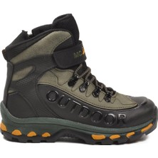 Mc Jamper Siyah Haki Polarlı Kaymaz Fermuarlı Unisex Outdoor Çocuk Bot 2115 F