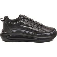 Siyah Memory Foam Lastik Bağcıklı Erkek Sneaker