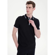 Discovery Expedition D6SM-TST3889 Siyah Erkek Polo T-Shirt