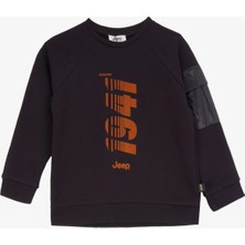 Jeep Siyah Erkek Çocuk Baskılı Sweatshirt J4WB-SWT7758