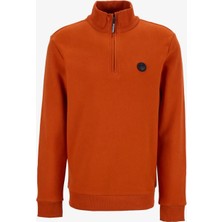 Discovery Expedition D5WM-SWT3941 Koyu Turuncu Dik Yaka Relaxed Düz Erkek Sweatshırt