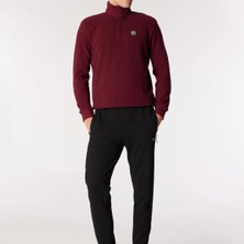 Discovery Expedition Mürdüm Erkek Fermuarlı Yaka Relaxed Sweatshirt D4WM-SWT3930