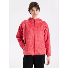 Discovery Expedition D5WL-SWT3583 Kırmızı Kapüşon Yaka Basic Düz Kadın Polar Sweatshırt